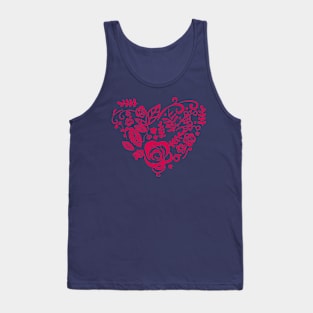 floral heart Tank Top